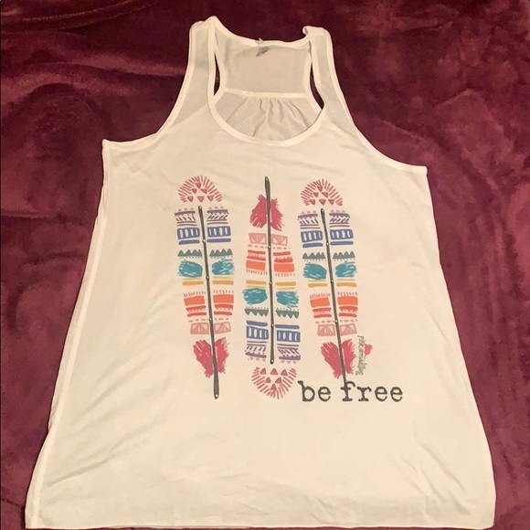 Racerback White Tank Top - Picture 1 of 3